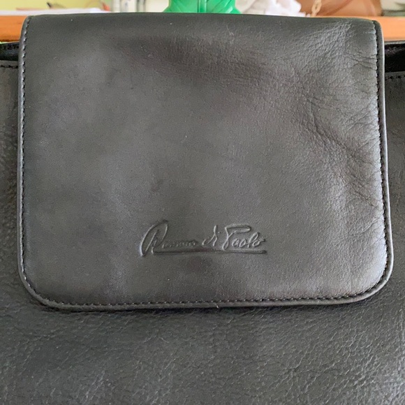 Ramona Di Paolo Vintage Black LeatherSilver Chrome Clip Shoulder Bag - Picture 9 of 12